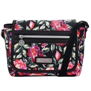 Lily Bloom Romantic Rose Blossom Women Julia Crossbody Bag Purse Handbag Tote
